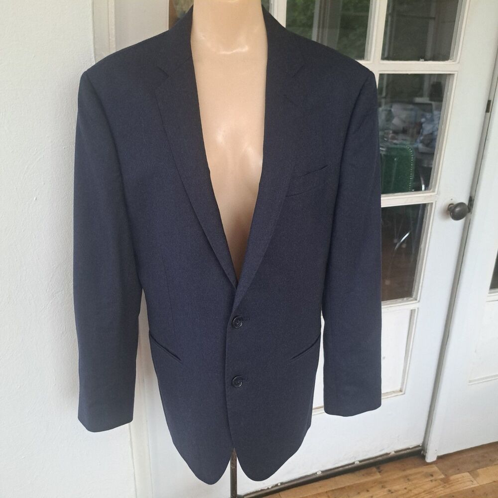 J Crew 100% Wool Blue Ludlow Blazer Mens 40S Navy American Woolen Sport Coat